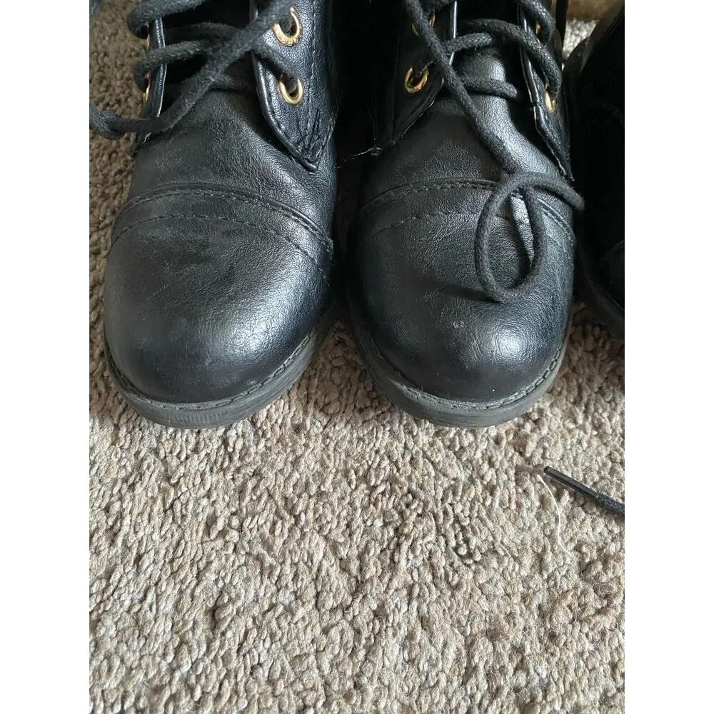 Girls Black Lace Up Boots Bundle
